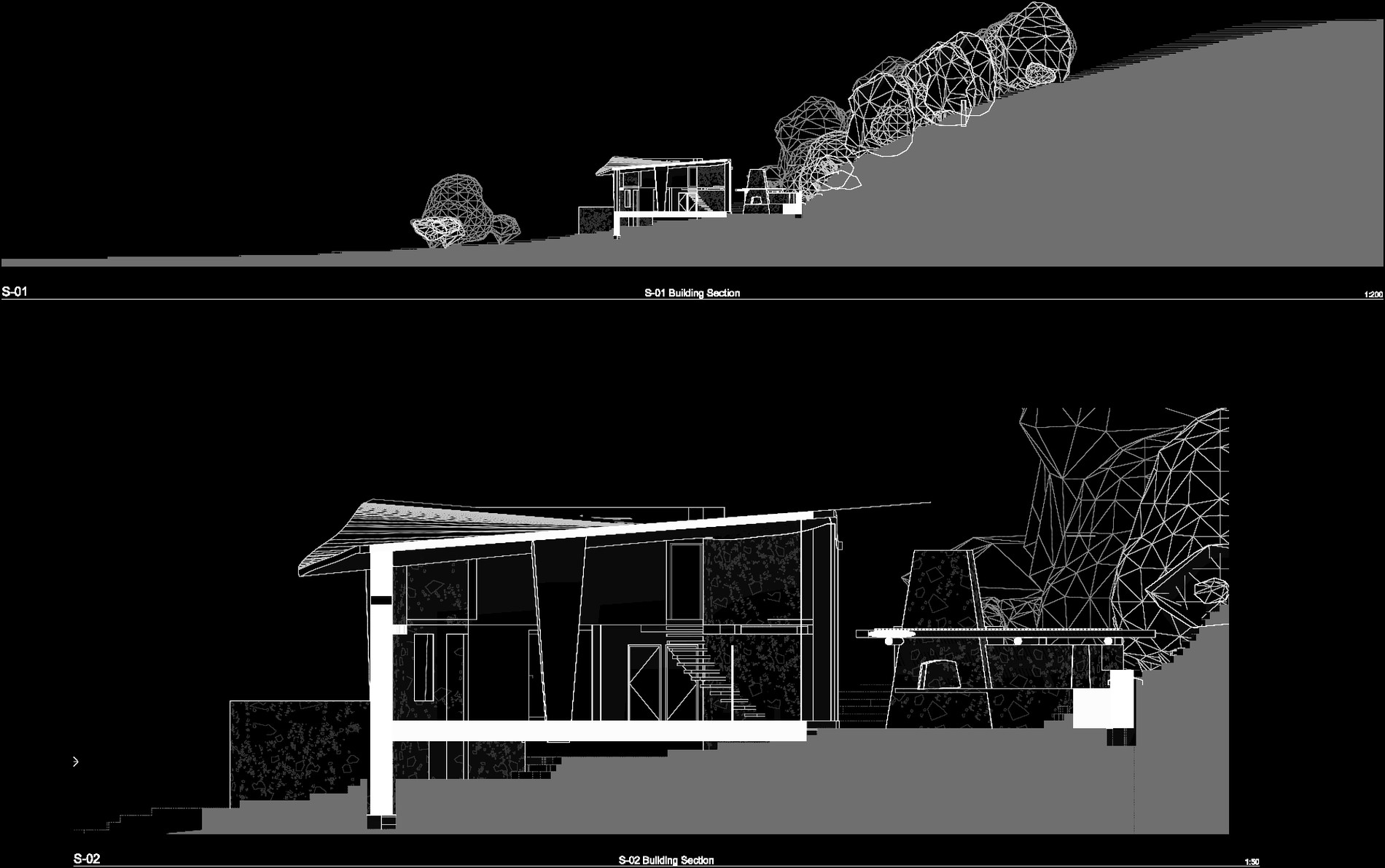 Lake Road Wildernis — building sections